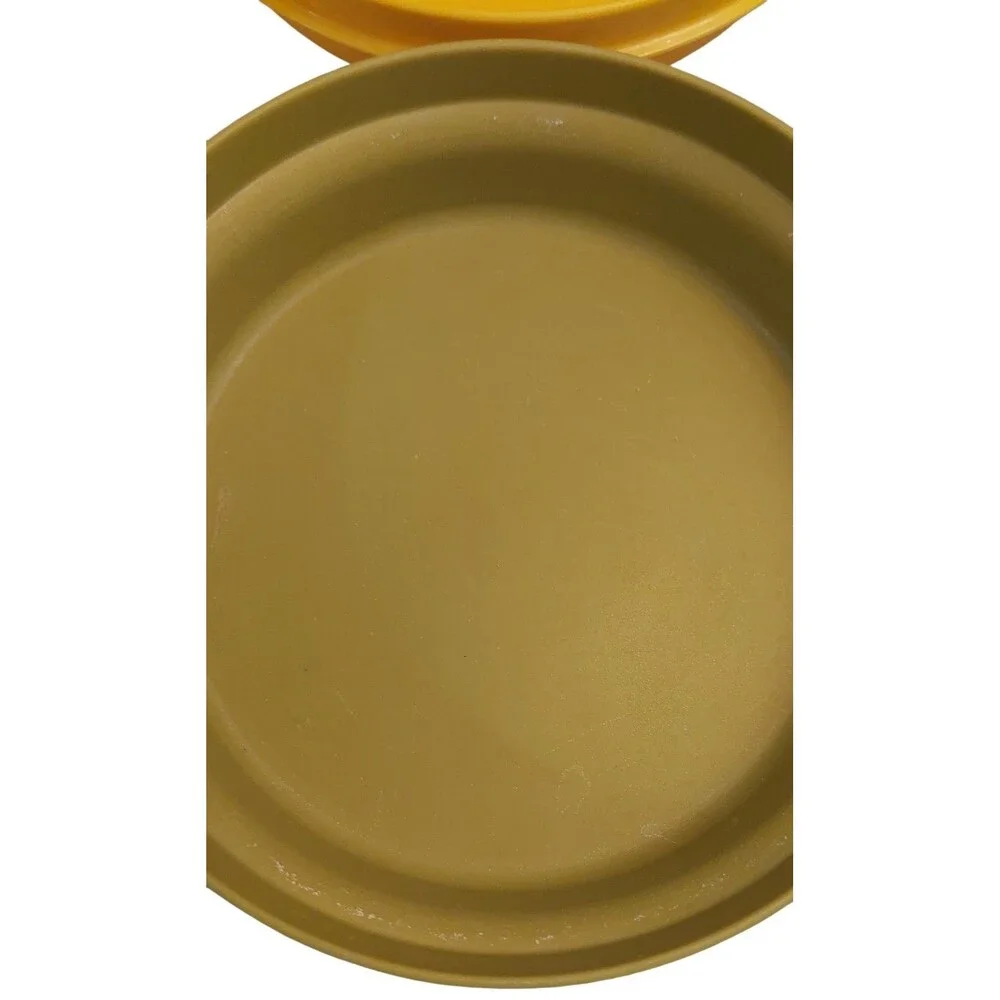 Vintage Tupperware Seal & Serve  Bowl Set Harvest Yellow Avacado Green 1206 1207